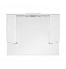 Шкаф-зеркало Corozo Мирра 105/С, с подсветкой, цвет белый