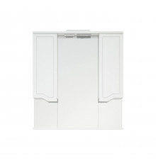 Шкаф-зеркало Corozo Мирра 75/С, с подсветкой, цвет белый