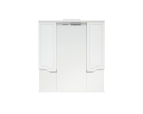 Купить Шкаф-зеркало Corozo Мирра 75/С, с подсветкой, цвет белый в магазине сантехники Santeh-Crystal.ru