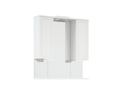 Купить Шкаф-зеркало Corozo Мирра 75/С, с подсветкой, цвет белый в магазине сантехники Santeh-Crystal.ru