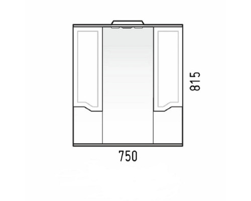 Купить Шкаф-зеркало Corozo Мирра 75/С, с подсветкой, цвет белый в магазине сантехники Santeh-Crystal.ru