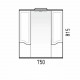 Купить Шкаф-зеркало Corozo Мирра 75/С, с подсветкой, цвет белый в магазине сантехники Santeh-Crystal.ru
