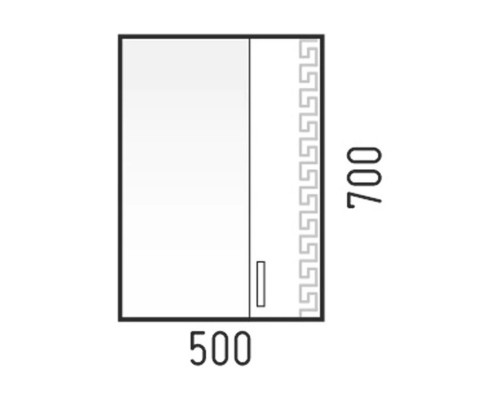 Купить Шкаф-зеркало Corozo Олимп 50, правый, цвет белый в магазине сантехники Santeh-Crystal.ru