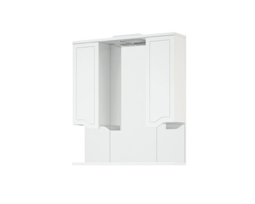 Купить Шкаф-зеркало Corozo Мирра 75/С, с подсветкой, цвет белый в магазине сантехники Santeh-Crystal.ru