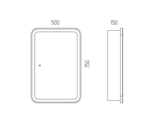 Приобрести Шкаф-зеркало Corozo Алабама 50/С, с подсветкой, цвет белый в магазине сантехники Santeh-Crystal.ru