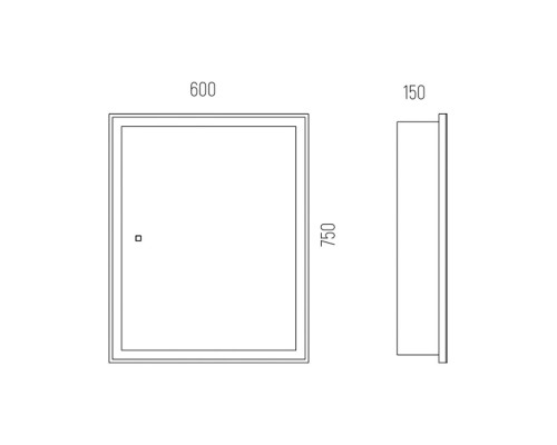 Купить Шкаф-зеркало Corozo Толедо 60/С, с подсветкой, цвет белый в магазине сантехники Santeh-Crystal.ru