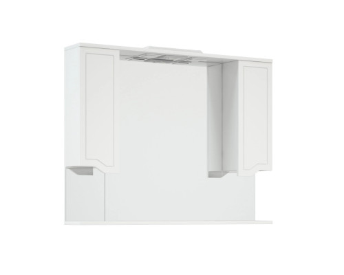 Приобрести Шкаф-зеркало Corozo Мирра 105/С, с подсветкой, цвет белый в магазине сантехники Santeh-Crystal.ru