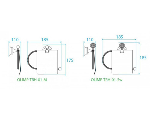 Держатель для туалетной бумаги CEZARES OLIMP-TRH-01-M
