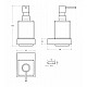 Диспенсер для мыла подвесной, стекло CEZARES SLIDER-SOIS-V-NOP