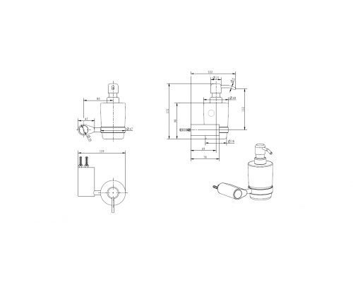 Дозатор для жидкого мыла Art&Max Verona Push AM-M-037-CR