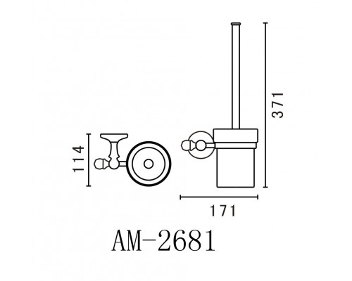 Щётка для унитаза ART&MAX ANTIC AM-E-2681AL