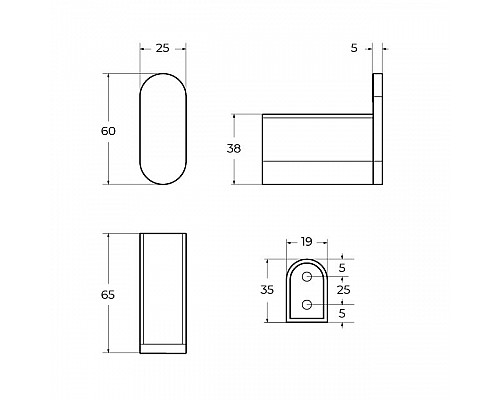 Крючок CEZARES STYLUS-HK-BORO