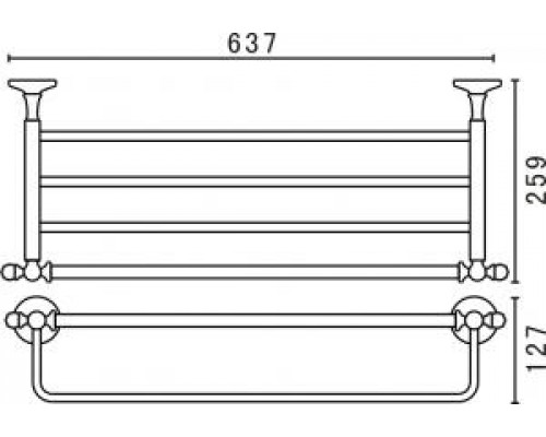 Полка для полотенец ART&MAX ANTIC AM-E-2622Q