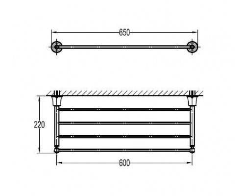 Полка для полотенец CEZARES LIBERTY CZR-F-8983