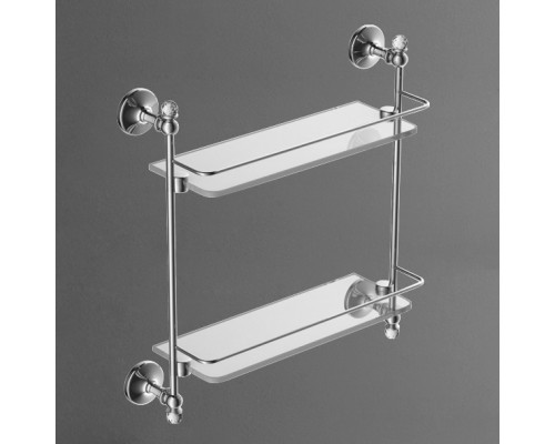 Двойная стеклянная полка ART&MAX ANTIC CRYSTAL AM-E-2682BSJ-Cr