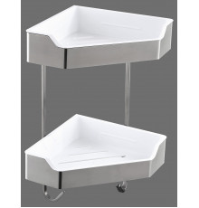 Полка угловая 2-ярусная, нержавеющая сталь ART&MAX AM-T-2701A-S