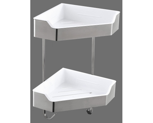 Полка угловая 2-ярусная, нержавеющая сталь ART&MAX AM-T-2701A-S