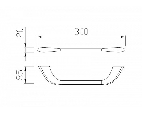 Полотенцедержатель 30см CEZARES LINER-TH02-01