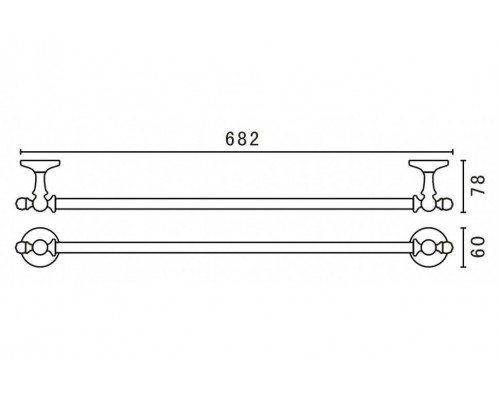 Полотенцедержатель, 656 мм ART&MAX ANTIC AM-E-2624AL