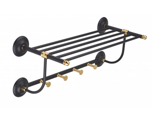Полотенцедержатель с крючками, 57 см ART&MAX SOPHIA AM-2151-Nero/Do-Ant