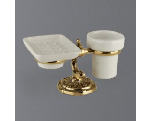 Стакан и мыльница настольные ART&MAX BAROCCO AM-1789-Do-Ant