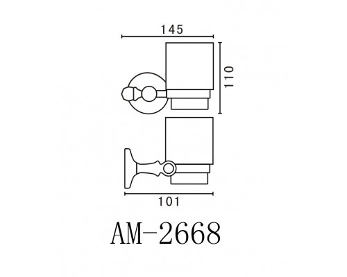 Стакан ART&MAX ANTIC AM-E-2668AL