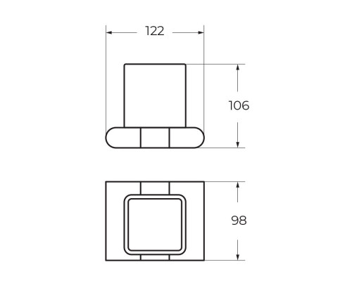 Держатель стакана подвесной ART&MAX PLATINO AM-E-3968-MB