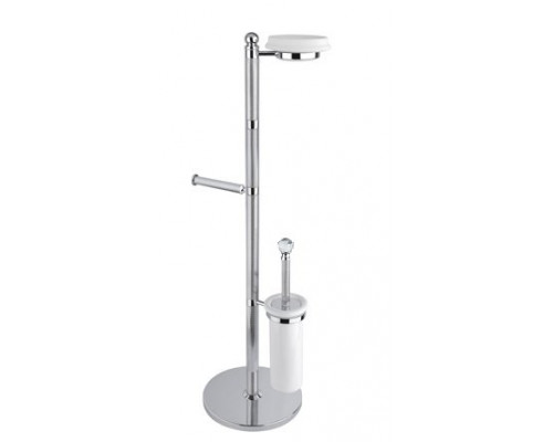 Стойка напольная c держателем туалетной бумаги, щёткой для унитаза и мыльницей CEZARES OLIMP-WCS-01-Sw