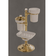 Настольный гарнитур, 2 стакана и мыльница ART&MAX LUCE AM-1916-Br