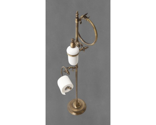 Стойка напольная с полотедержателем, диспенсером для жидкого мыла,держателем для туалетной бумаги ART&MAX BAROCCO AM-2164-Br