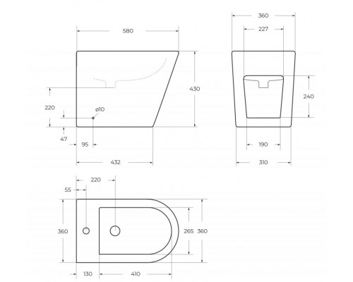 Биде напольное BelBagno FLAY-R