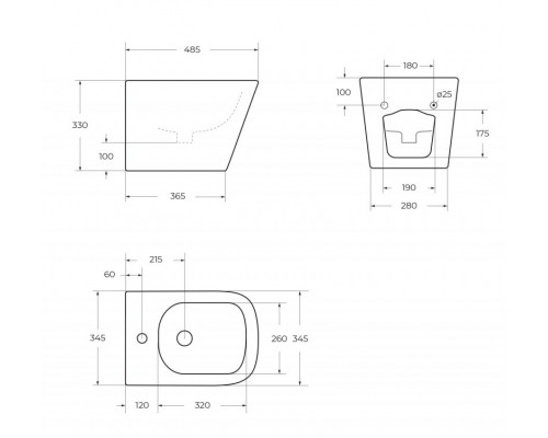 Биде подвесное BelBagno ARDENTE-R BB0520BH