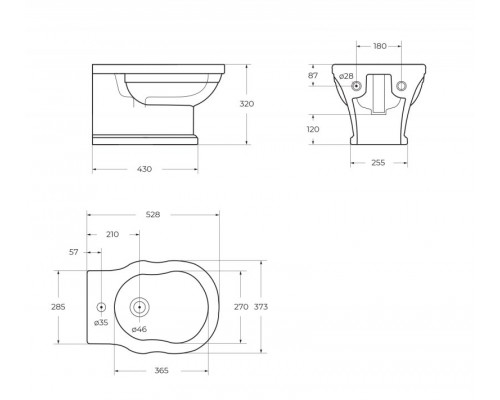 Биде подвесное BelBagno BOHEME BB115BH