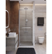 Душевая дверь CEZARES LUX-B-FS-1-70-C-CR, 70 см, профиль хром глянцевый, стекло прозрачное