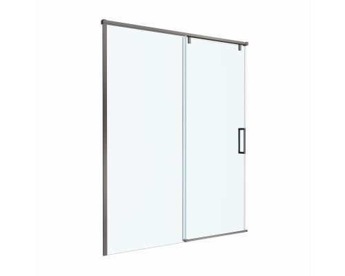Душевая дверь в нишу BelBagno SOFT_CLOSE-1-BF-1-150-C-GM профиль оружейная сталь, стекло прозрачное