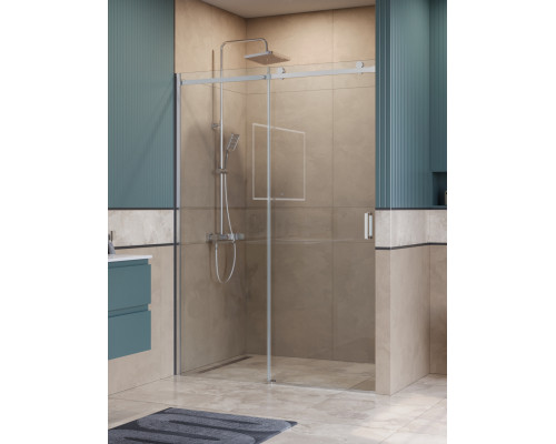 Душевая дверь в нишу BelBagno SOFT_CLOSE-2-BF-1-140-C-Cr профиль хром, стекло прозрачное
