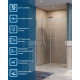 Душевая дверь в нишу BelBagno SOFT_CLOSE-2-BF-1-140-C-Cr профиль хром, стекло прозрачное