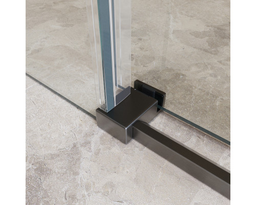 Душевая дверь в нишу BelBagno SOFT_CLOSE-2-BF-1-180-C-GM профиль оружейная сталь, стекло прозрачное