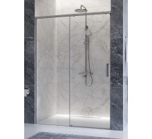 Душевая дверь CEZARES PLANE-BF-1-140-C-IN, 140х195, профиль сатин матовый, стекло прозрачное