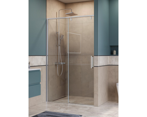 Душевая дверь в нишу BelBagno SOFT_CLOSE-1-BF-1-130-C-Cr профиль хром, стекло прозрачное