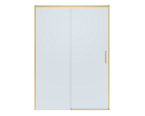 Душевая дверь CEZARES PLANE-BF-1-130-C-BORO, 130х195, профиль брашированное золото, стекло прозрачное
