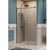 Душевая дверь в нишу BelBagno  SOFT_CLOSE-2-BF-1-130-C-GM профиль оружейная сталь, стекло прозрачное