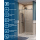 Душевая дверь в нишу BelBagno  SOFT_CLOSE-2-BF-1-130-C-GM профиль оружейная сталь, стекло прозрачное