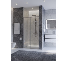 Душевая дверь CEZARES PLANE-BF-1-100-C-IN, 100х195, профиль сатин матовый, стекло прозрачное