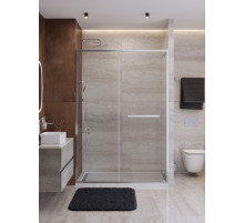 Душевая дверь CEZARES LUX-B-FS-11-140-C-CR, 140 см, профиль глянцевый хром, стекло прозрачное