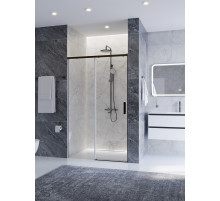 Душевая дверь CEZARES PLANE-BF-1-110-C-GM, 110х195, профиль оружейная сталь, стекло прозрачное