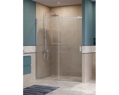 Душевая дверь в нишу BelBagno SOFT_CLOSE-2-BF-1-160-C-Cr профиль хром, стекло прозрачное