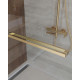 Душевая дверь CEZARES LUX-B-FS-1-100-C-BORO, 100 см, профиль брашированное золото, стекло прозрачное