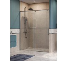 Душевая дверь в нишу BelBagno SOFT_CLOSE-1-BF-1-150-C-GM профиль оружейная сталь, стекло прозрачное