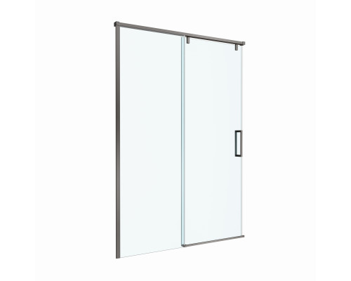 Душевая дверь в нишу BelBagno SOFT_CLOSE-1-BF-1-130-C-GM профиль оружейная сталь, стекло прозрачное